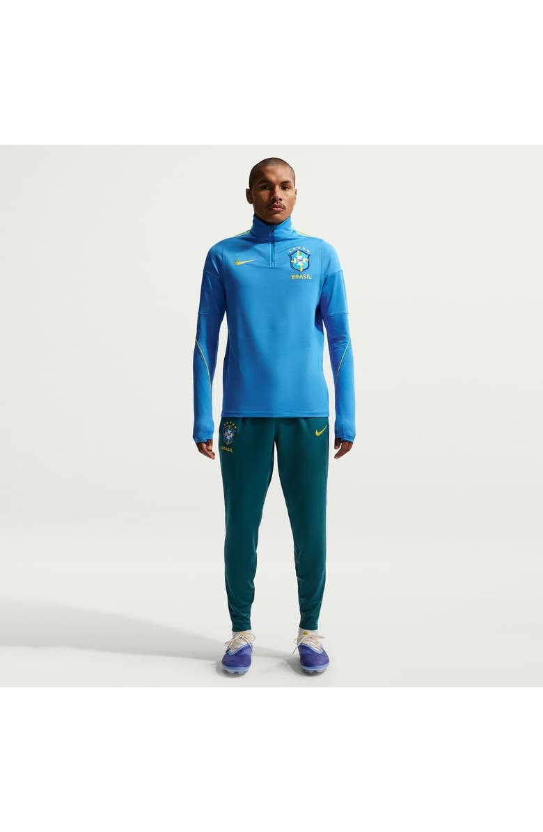 Nike Men's Nike Blue Brazil National Team 2026 Strike Dri-FIT Quarter-Zip Drill Top, Main, color, Blue