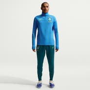 Nike Men's Nike Blue Brazil National Team 2026 Strike Dri-FIT Quarter-Zip Drill Top