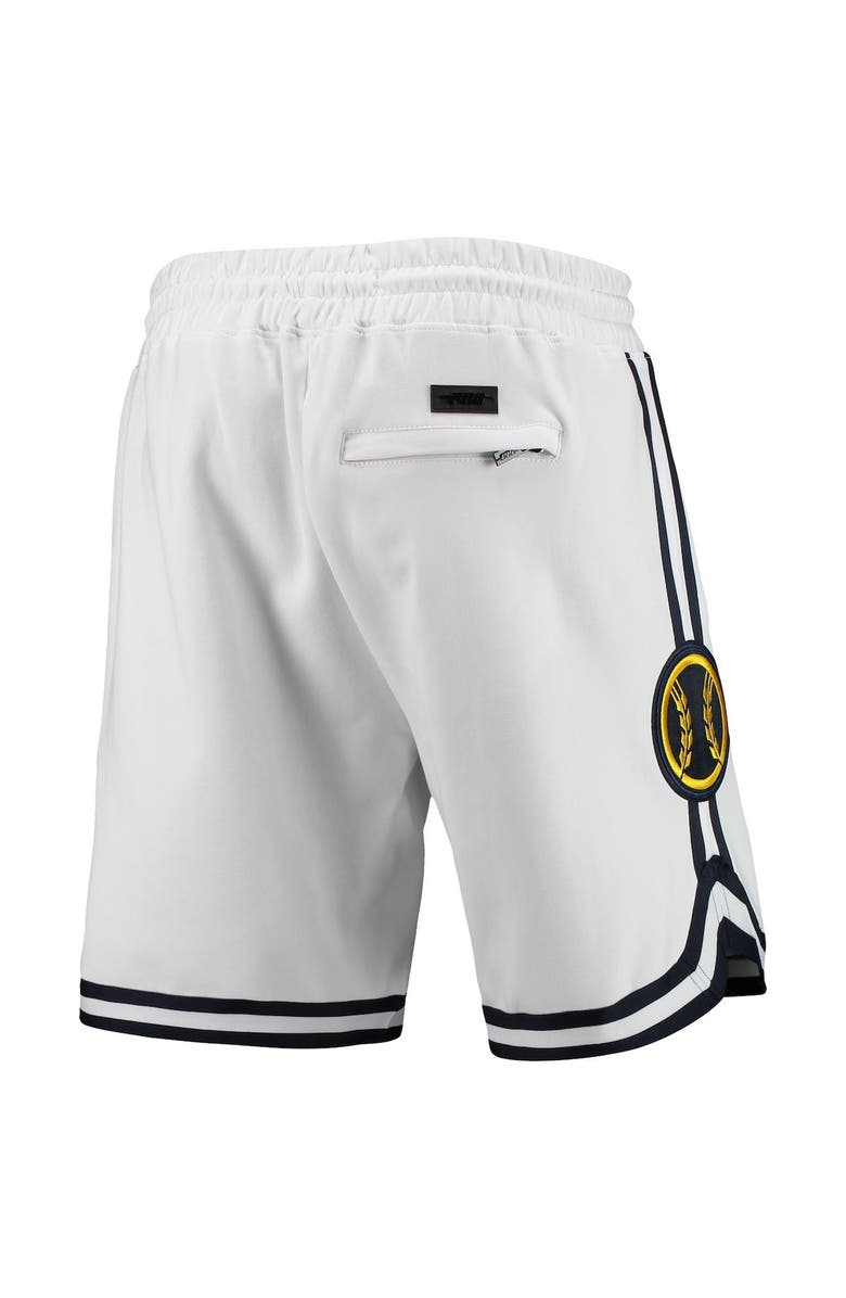 PRO STANDARD Men's Pro Standard White Milwaukee Brewers Team Logo Shorts, Alternate, color,
