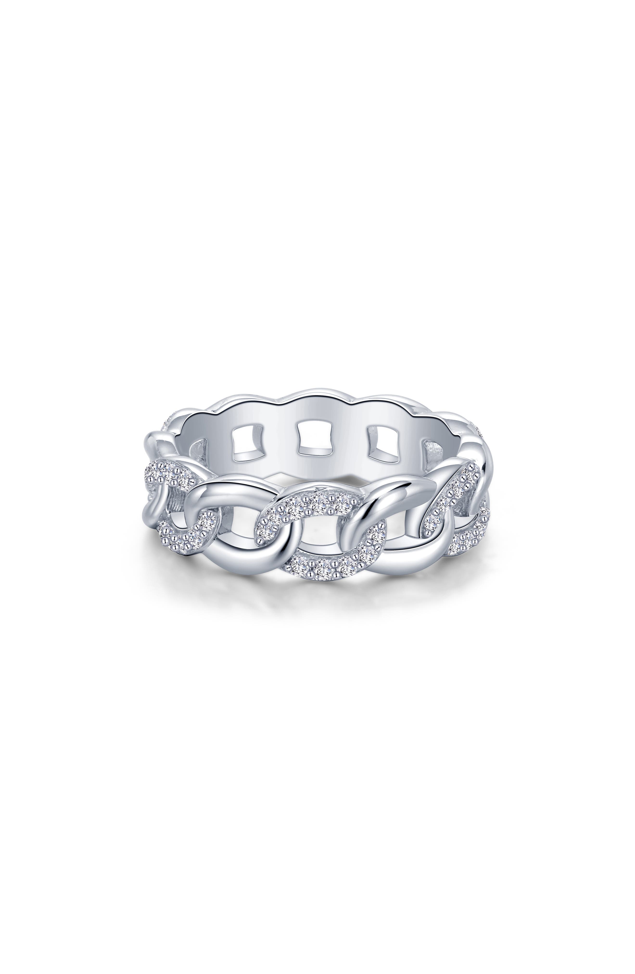 Lafonn Simulated Diamond Interlocking Circles Eternity Band