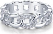 Lafonn Simulated Diamond Interlocking Circles Eternity Band
