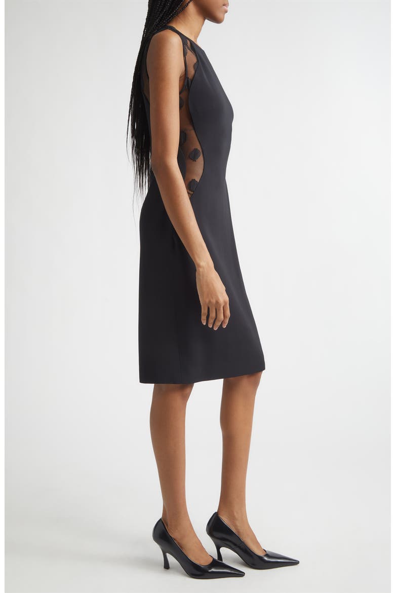 Miracle Polka Dots Sleeveless Sheath Dress, Alternate, color, BLACK