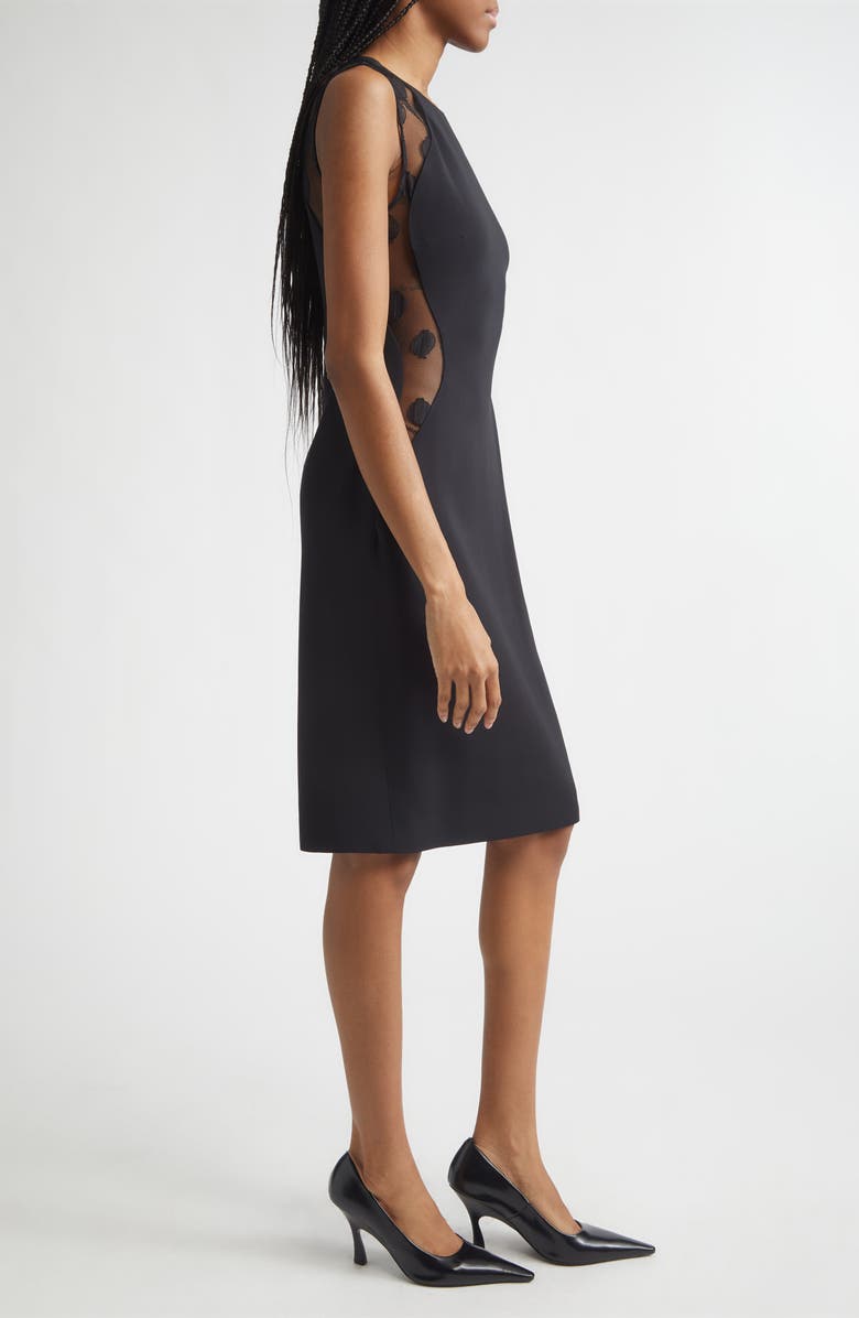 Stella McCartney Miracle Polka Dots Sleeveless Sheath Dress, Alternate, color, Black
