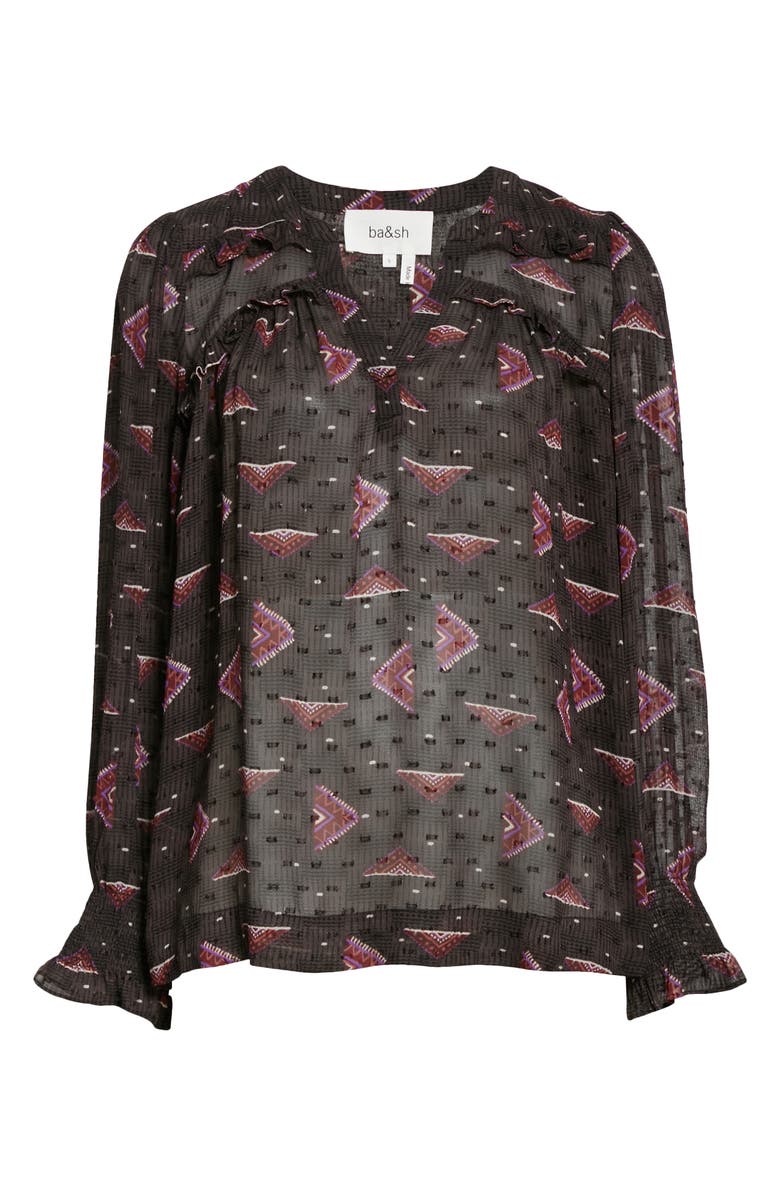 ba&sh Cathel Sheer Blouse, Alternate, color,