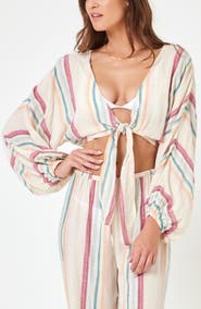 LSPACE Reese Tie Front Cover-Up Top