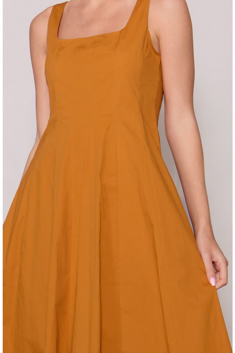 Poplin Maxi Dress, Alternate, color, MUSTARD