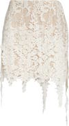 Oscar de la Renta Foxgloves Guipure Lace Miniskirt