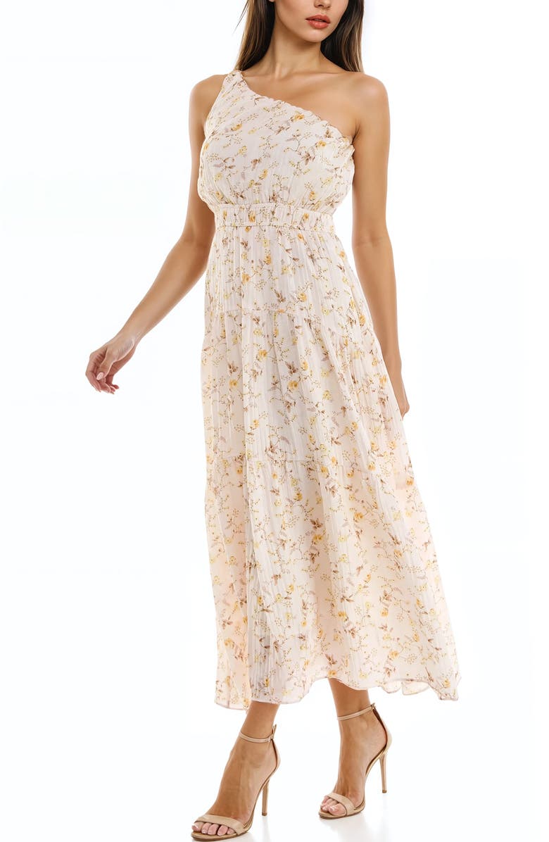 Socialite One-Shoulder Tiered Midi Dress, Alternate, color,