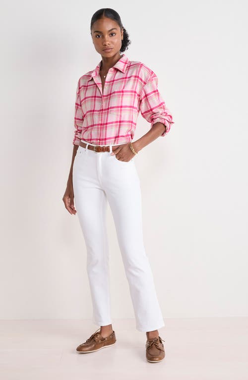 Vineyard Vines Birdie Relaxed Fit Cotton Blend Flannel Button-up Shirt In Pink