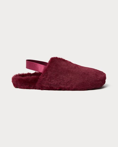 Weworewhat Fur Slipper In Rouge