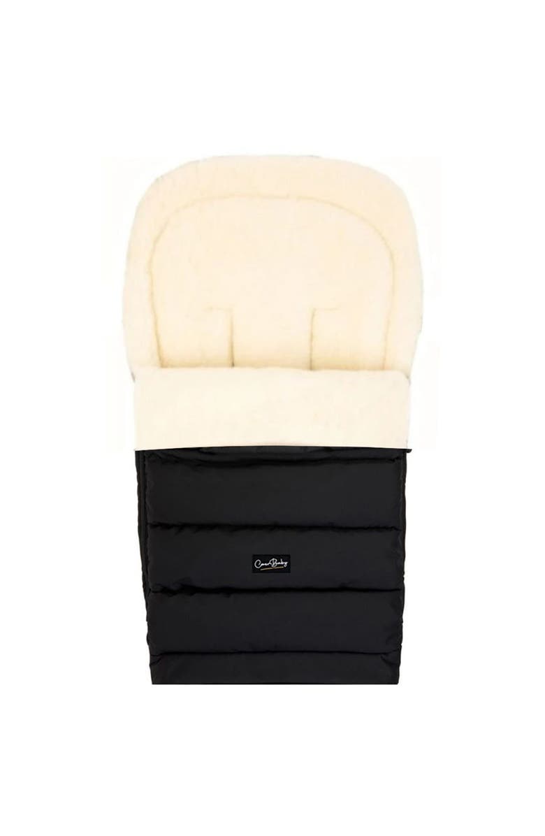 Cover Baby LLC Arctic Organic Wool Adjustable Footmuff, Alternate, color, Black