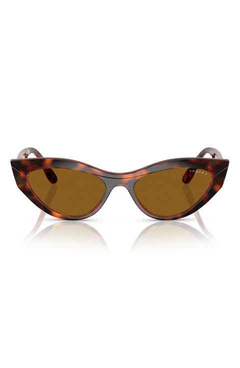 52mm Polarized Cat Eye Sunglasses