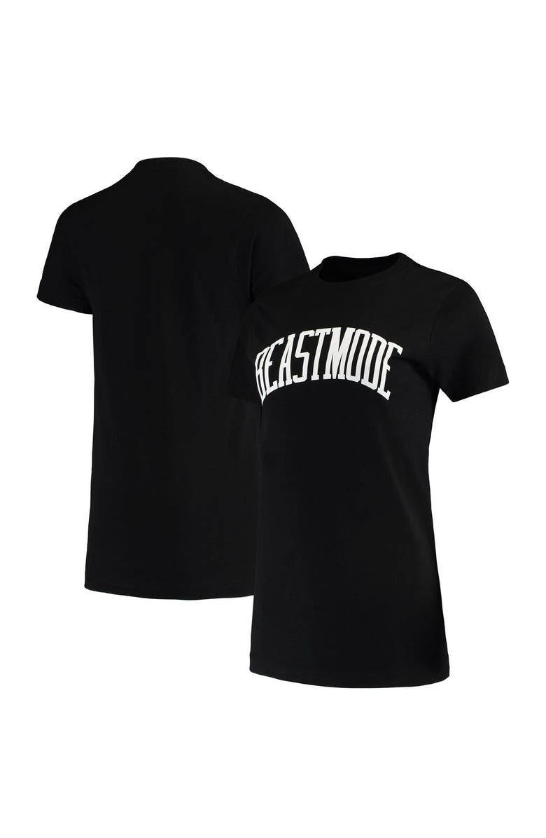 Beast Mode Women's Beast Mode Black Collegiate Logo T-Shirt, Main, color, 