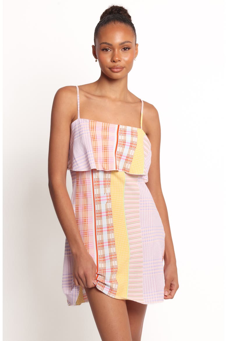 Junia Sleeveless Minidress, Alternate, color, PINK PLAID
