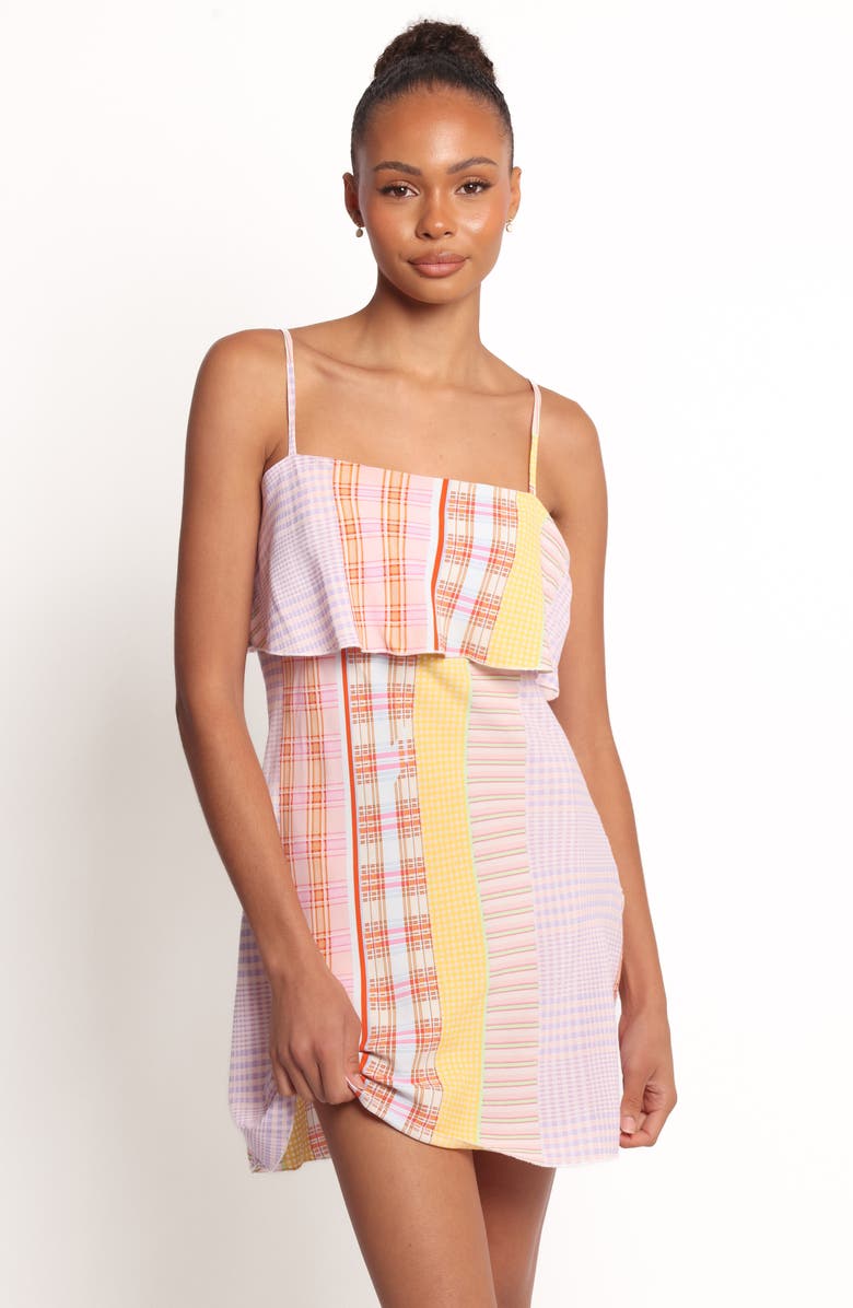 Petal & Pup Junia Sleeveless Minidress, Alternate, color, Pink Plaid