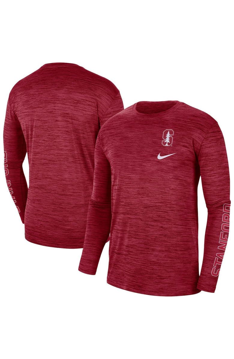 Nike Men's Nike Cardinal Stanford Cardinal Velocity Legend Team Performance Long Sleeve T-Shirt, Main, color, Cardinal