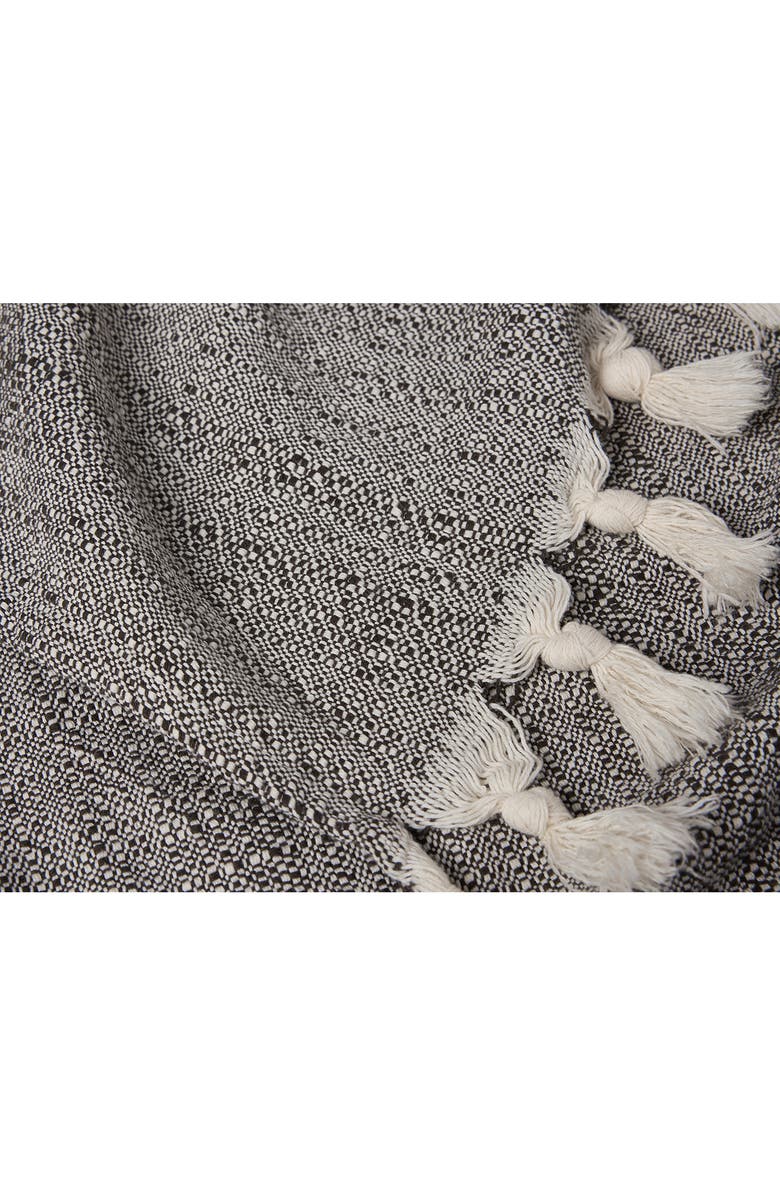 Coyuchi Lido Organic Cotton Throw Blanket, Alternate, color, Undyed W/ Espresso