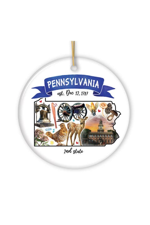 Pennsylvania Liberty Bell Collage Ornament - Version 1