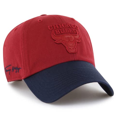 Men's '47 x Tommy Hilfiger Red/Navy Chicago Bulls Courtside Cleanup Adjustable Hat