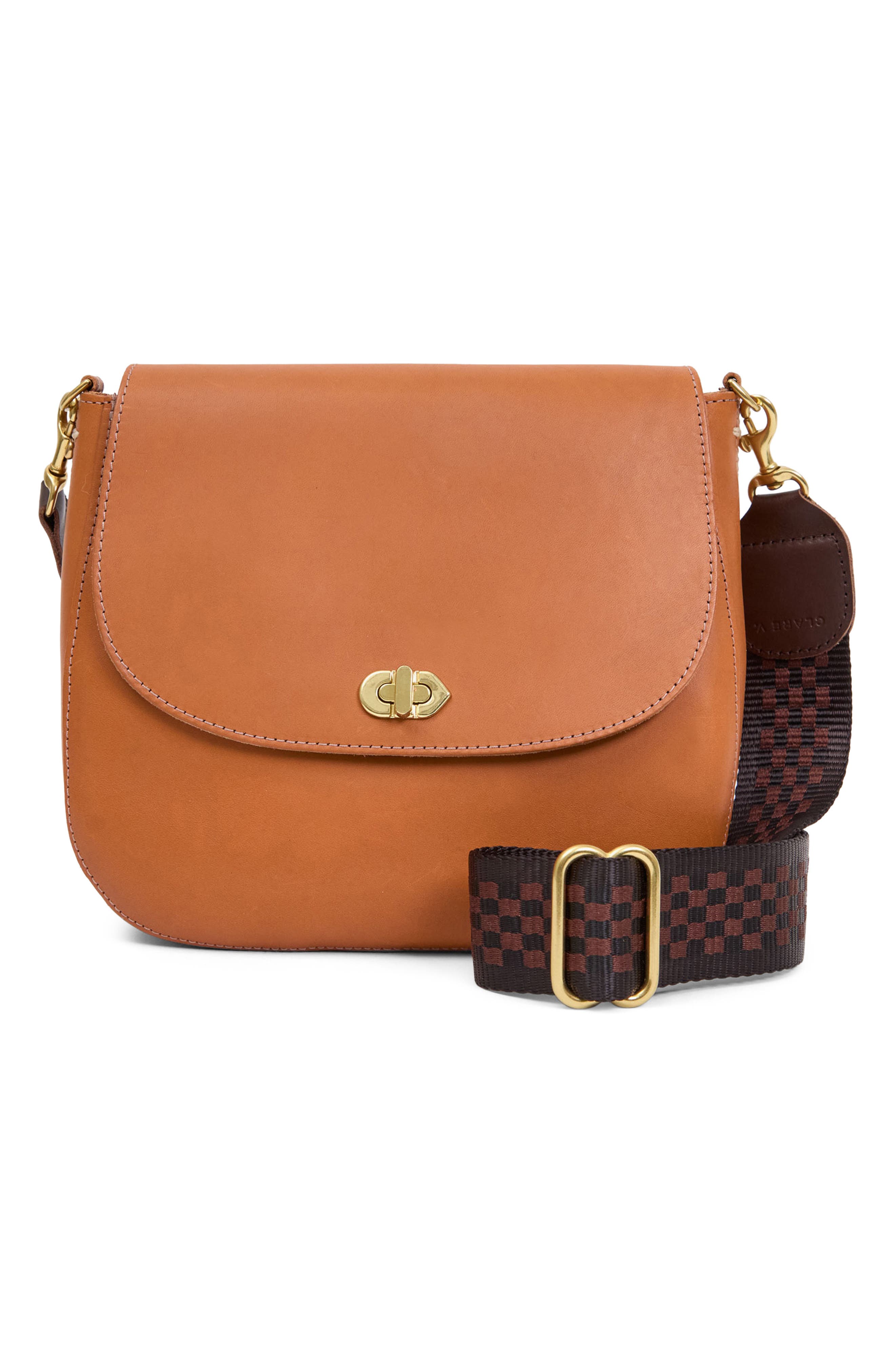 Clare V. Adjustable Crossbody Strap, Alternate, color, Chocolate