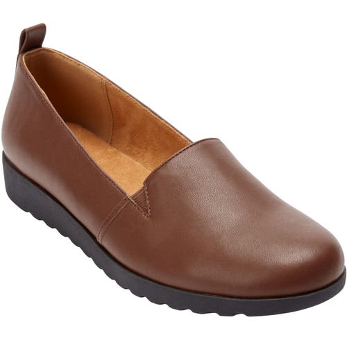 Comfortview The June Slip On Flat In Brown