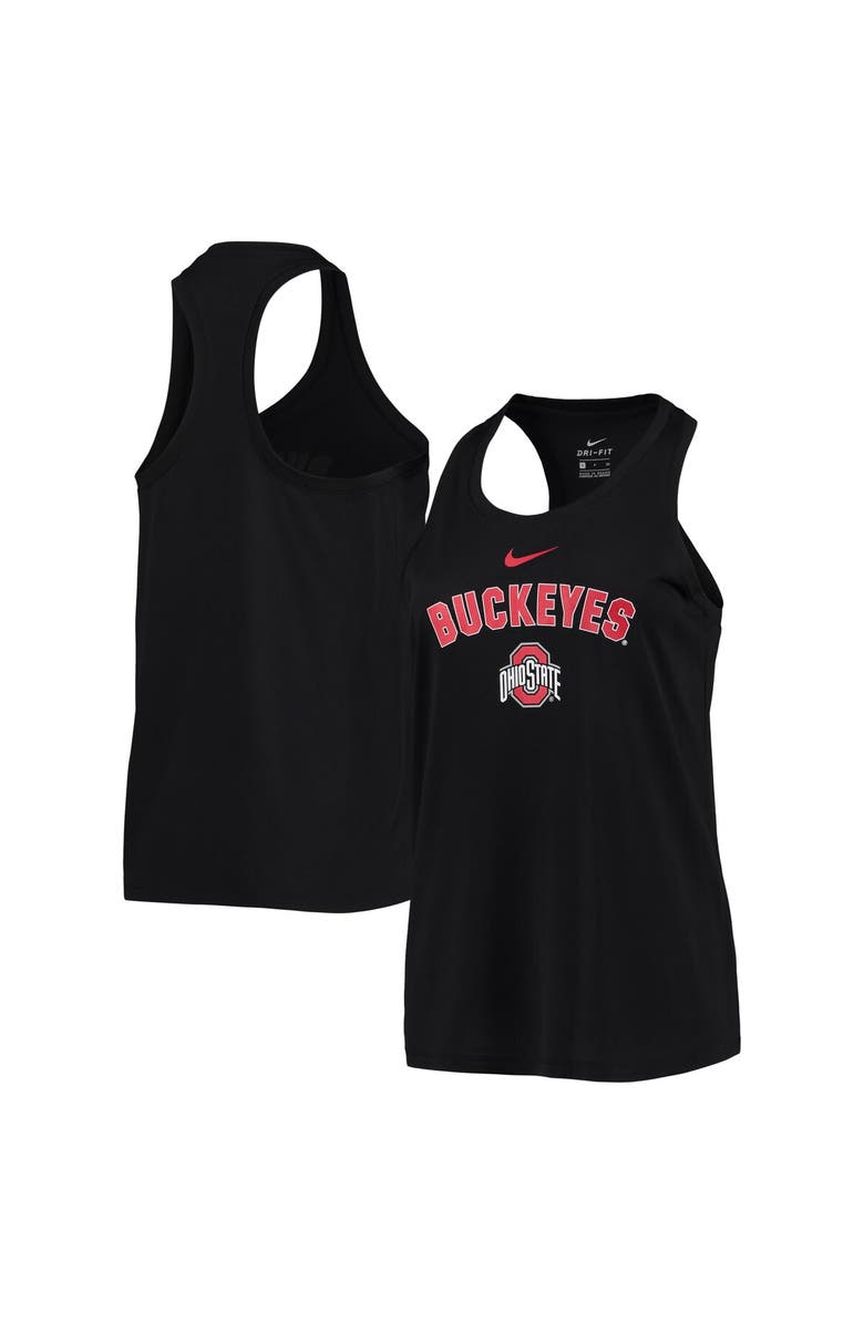 Nike Women's Nike Black Ohio State Buckeyes Arch & Logo Classic Performance Tank Top, Main, color,