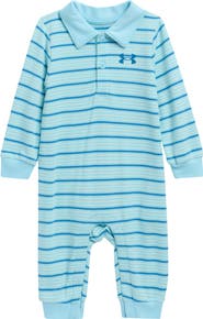 Under Armour Stripe Cotton Blend Polo Coverall