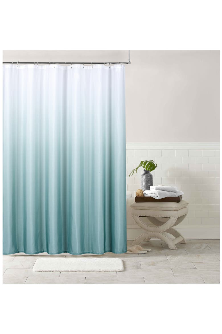 Ombré Shower Curtain, Main, color, BLUE