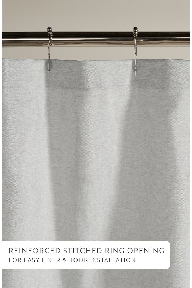 Woven Shower Curtain, Alternate, color, LIGHT GRAY