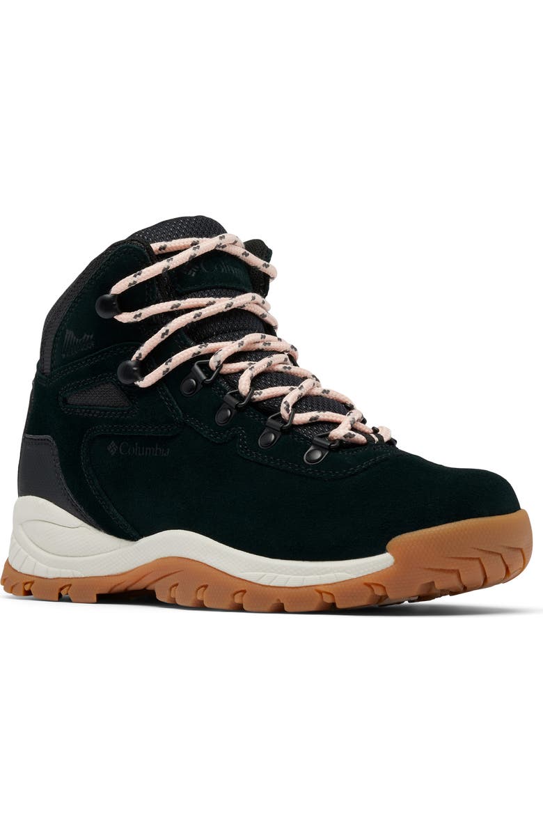 Columbia Newton Ridge<sup>™</sup> Amped Waterproof Hiking Boot, Main, color, Black/ Blush Rose