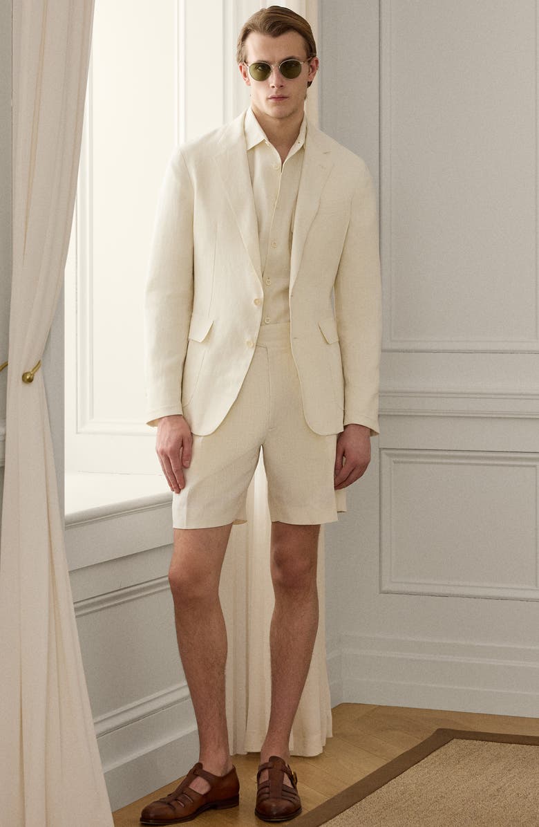 Ralph Lauren Purple Label Hadley Windowpane Linen Jacquard Sport Coat, Alternate, color,