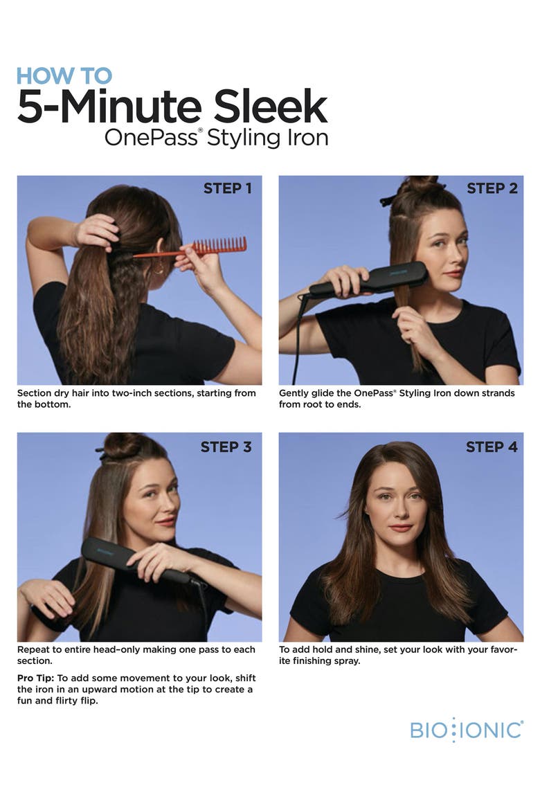 1-Inch OnePass® Styling Iron, Alternate, color, NO COLOR