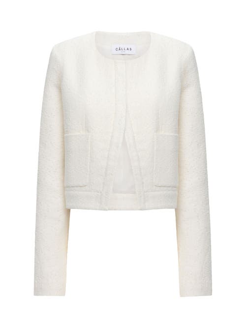 Callas Milano Alba Boucle Crop Blazer