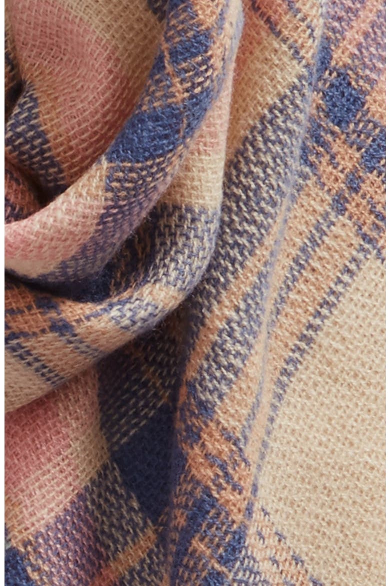 'Pretty Plaid' Oblong Scarf, Alternate, color, TAN MULTI