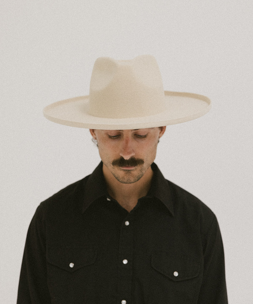 Two Roads Hat Co. Five Points Wide Brim Fedora Hat In Buckskin