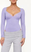 Popilush Cloudsense Shapewear Long Sleeve Tummy Control V Neck Bodysuit