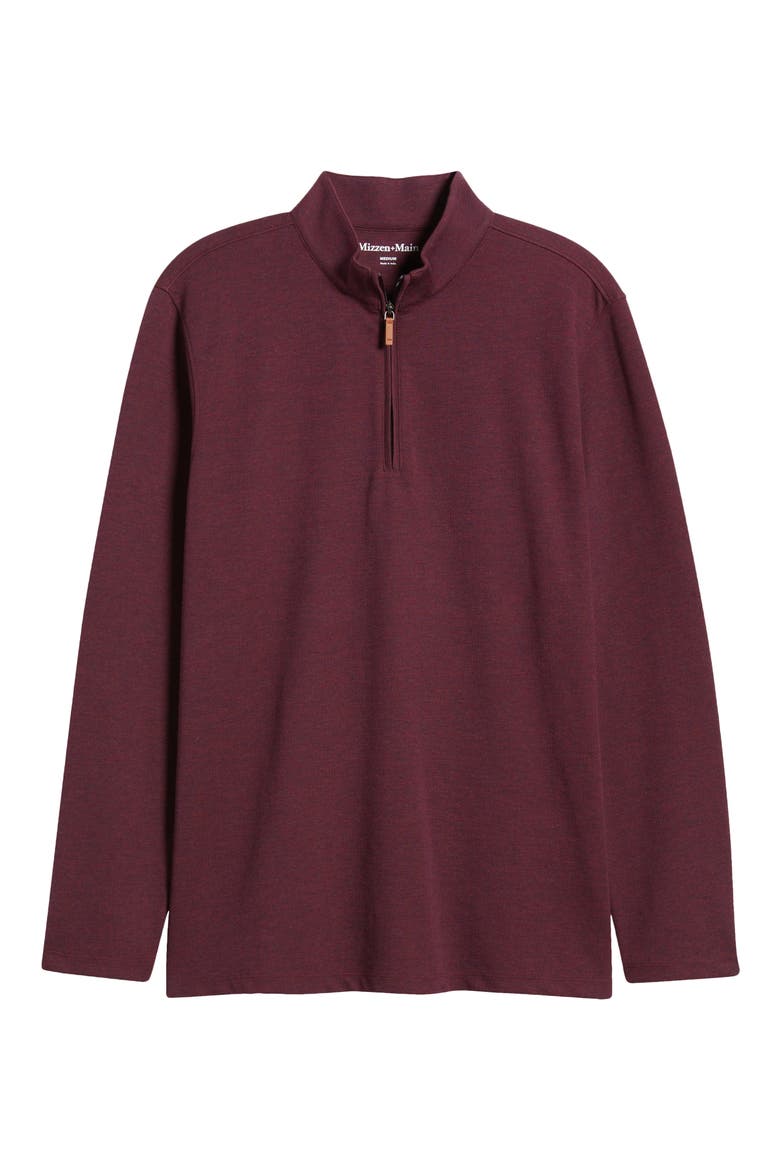 KPI Quarter Zip Pullover Sweatshirt, Alternate, color, WINE HEATHER