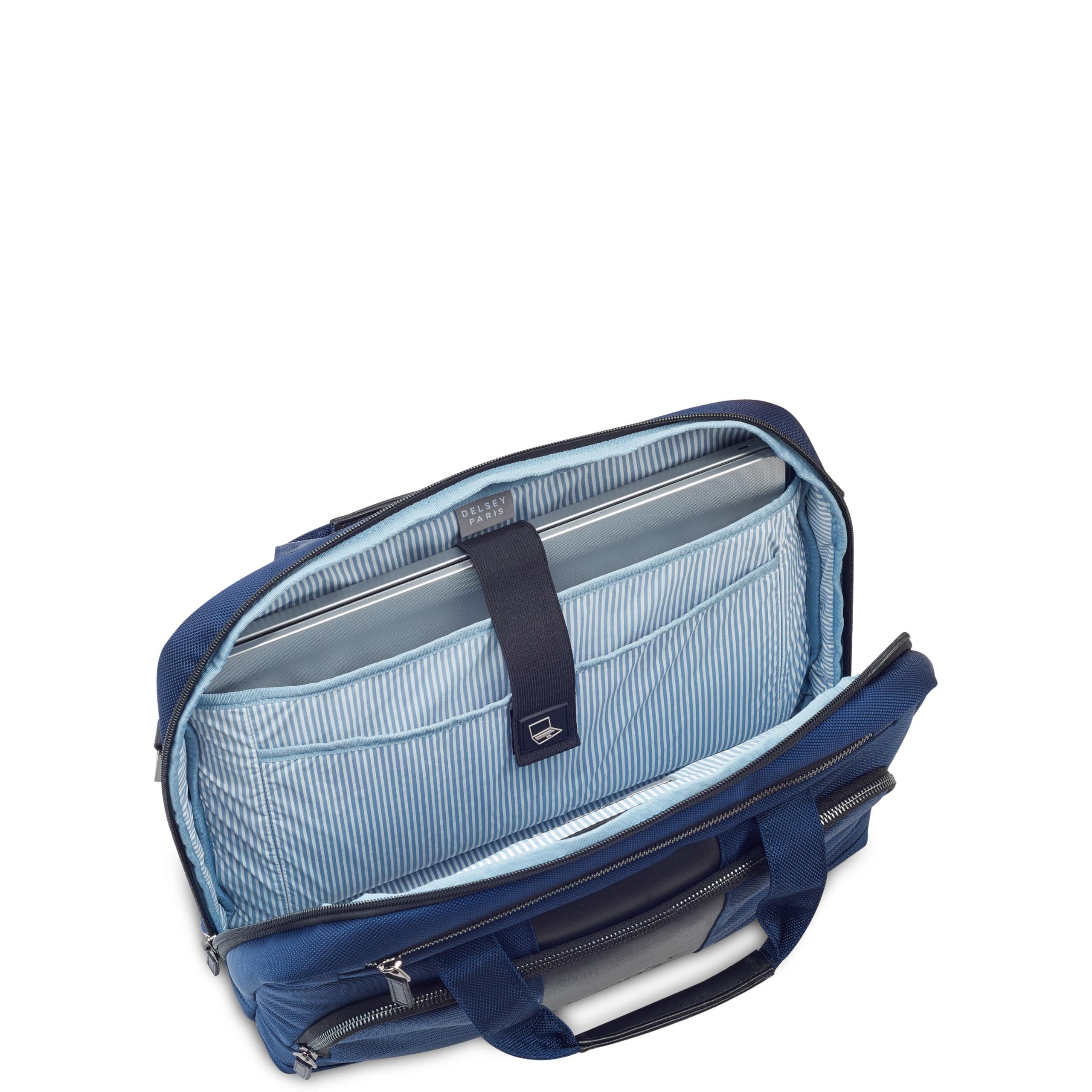 Wagram Briefcase with 15.6" Laptop Sleeve, Alternate, color, Navy
