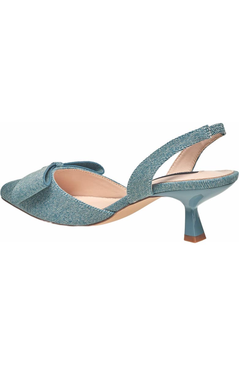 French Connection Croatia Slingback Kitten Heel, Alternate, color, Denim