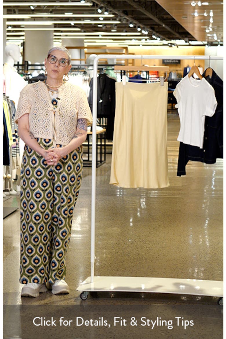 Bias Cut Satin Midi Skirt video
