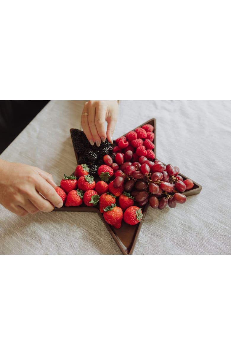 Toscana Star Serving Tray, Alternate, color, Stained Parawood