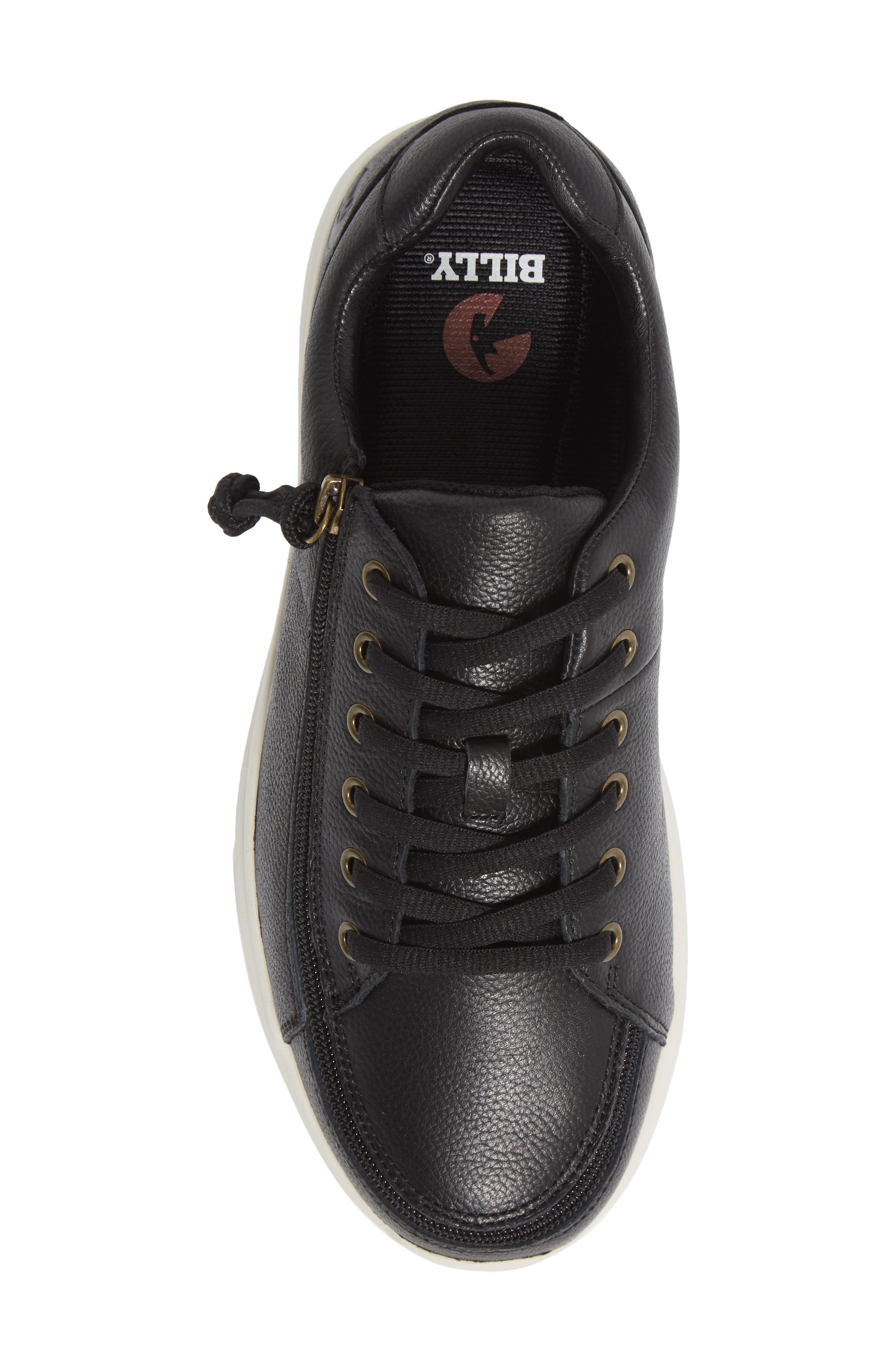 BILLY Footwear Comfort Lo Zip Around Sneaker, Alternate, color, Black/ White