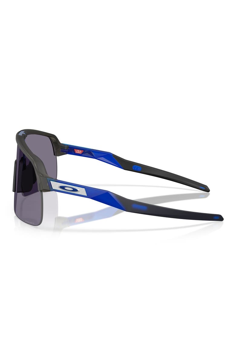 Sutro Lite Low Bridge Fit 139mm Prizm™ Semi Rimless Wrap Shield Sunglasses, Alternate, color, SMOKE