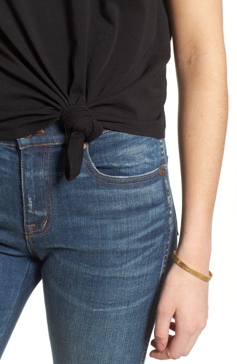 Madewell Knot Front Tee, Alternate, color, 