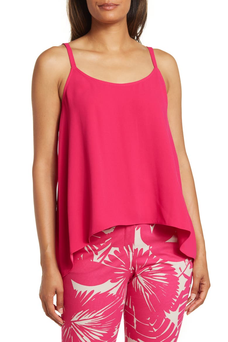 Space Scoop Neck Camisole, Main, color, PINK FLASH