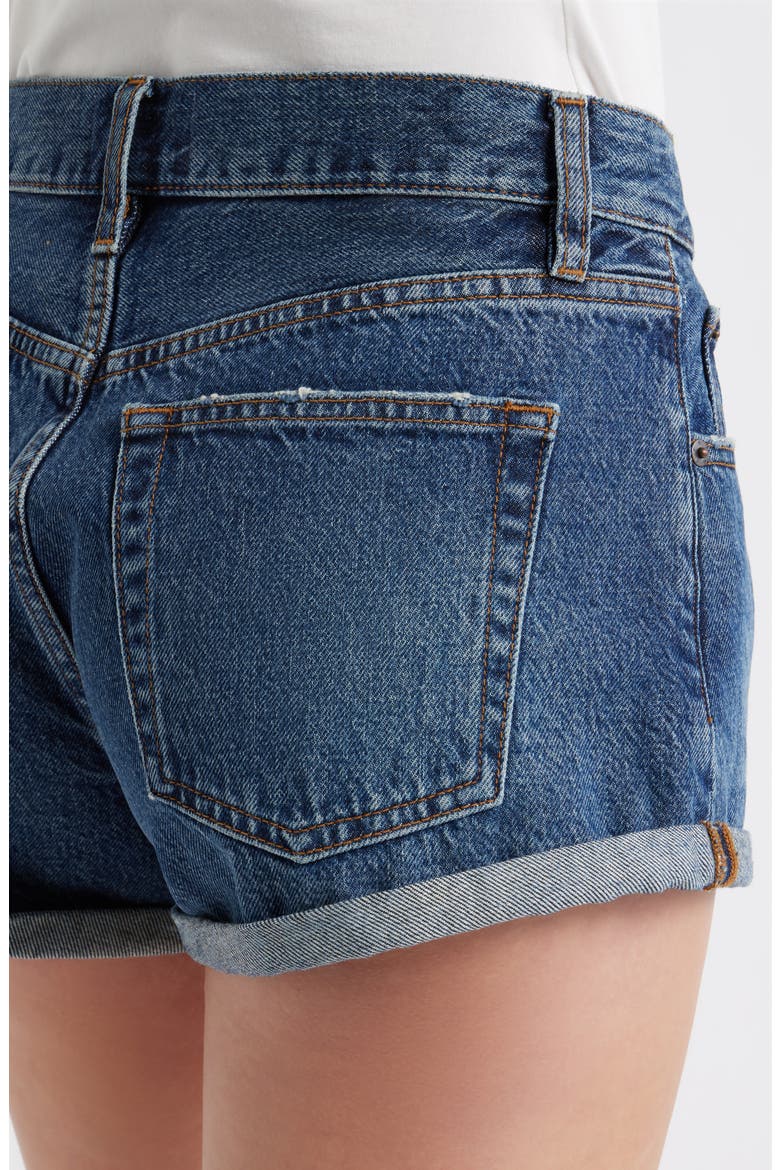 The Darling Cuffed Denim Shorts, Alternate, color, HONEYBEE