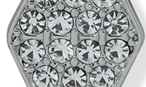 Karl Lagerfeld Billie Blues Crystal Double Drop Earrings In Silver