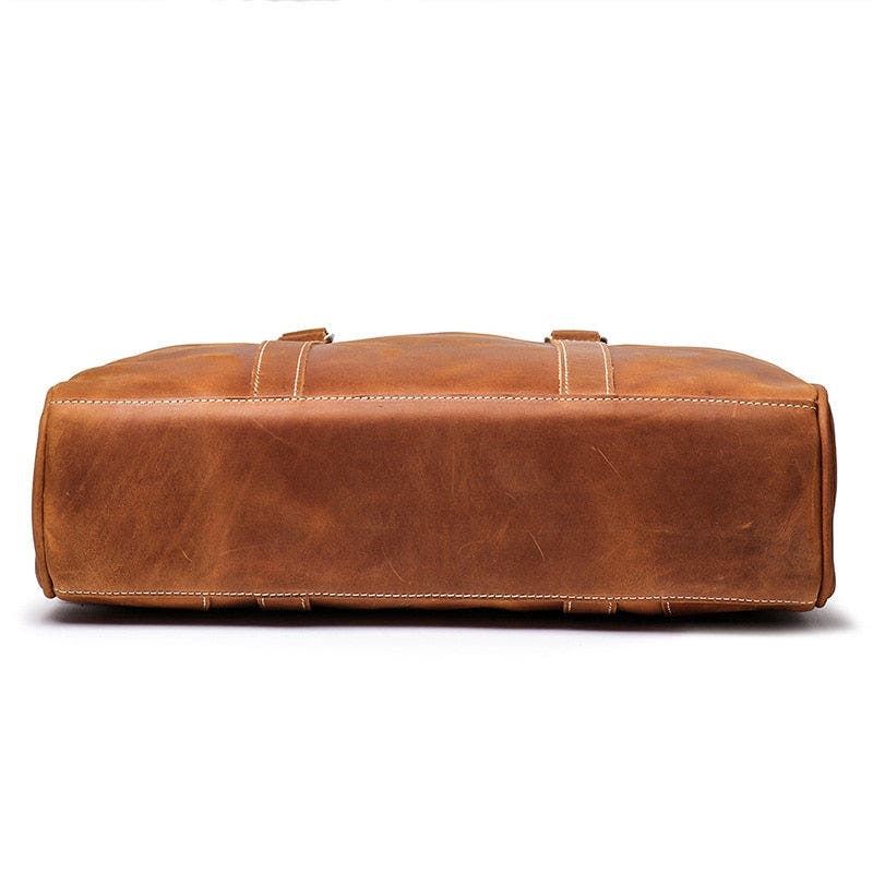 STEEL HORSE LEATHER The Bjorn Leather Laptop Bag | Vintage Leather Briefcase, Alternate, color, Brown