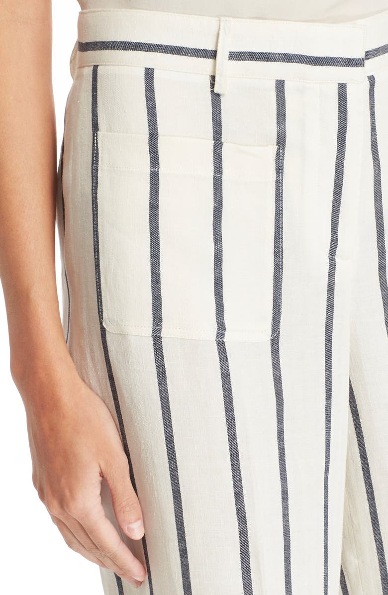 Theory 'Livdale' Stripe Linen Pants, Alternate, color, 