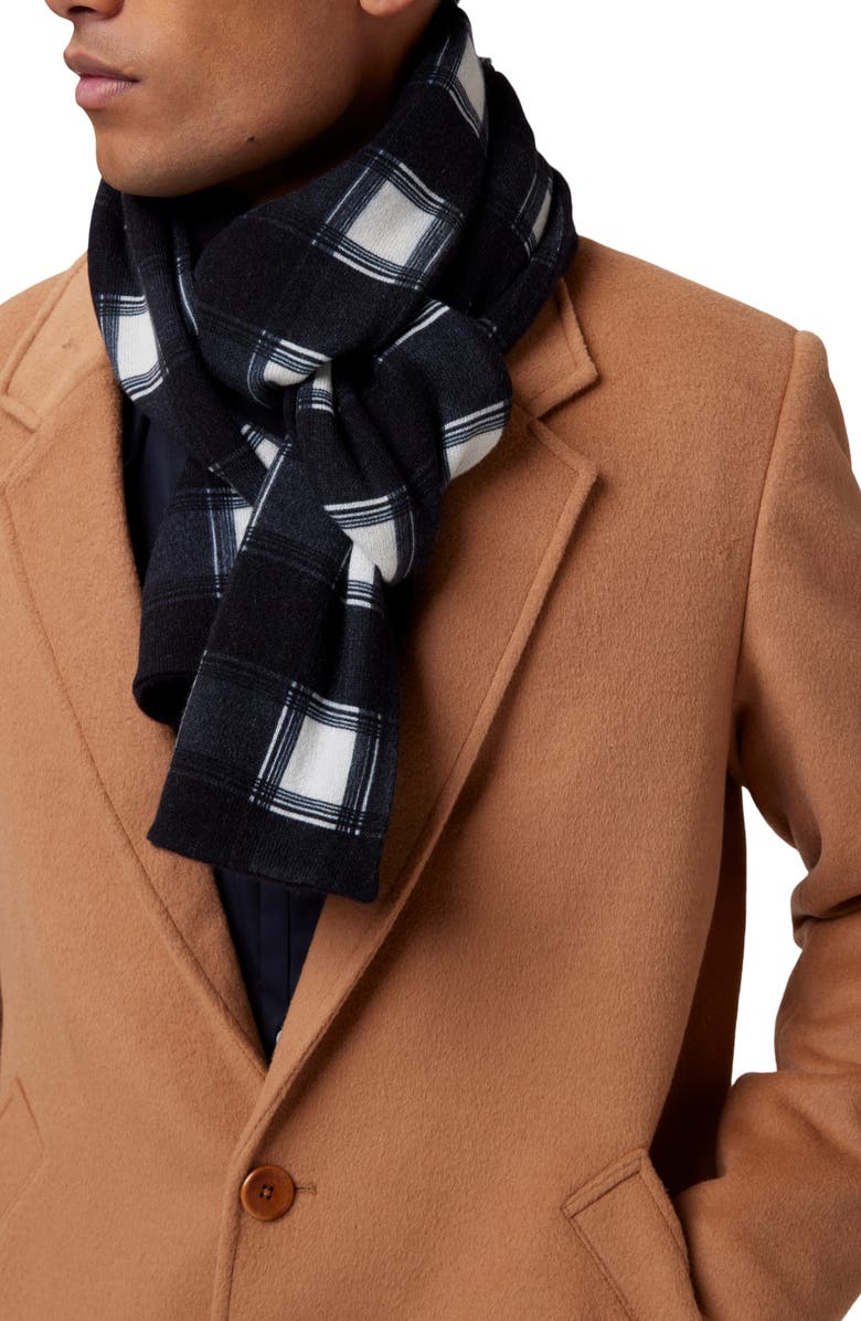 Good Man Brand Tartan Plaid Wool & Recycled Cashmere Scarf, Main, color,